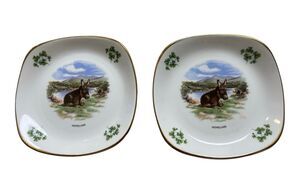 Royal Tara Homeland plates fine bone china donkey and shamrock made in Irish Rep